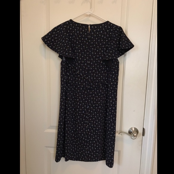 NWT. LOFT petaled flutter tie waist dress - Picture 3 of 4